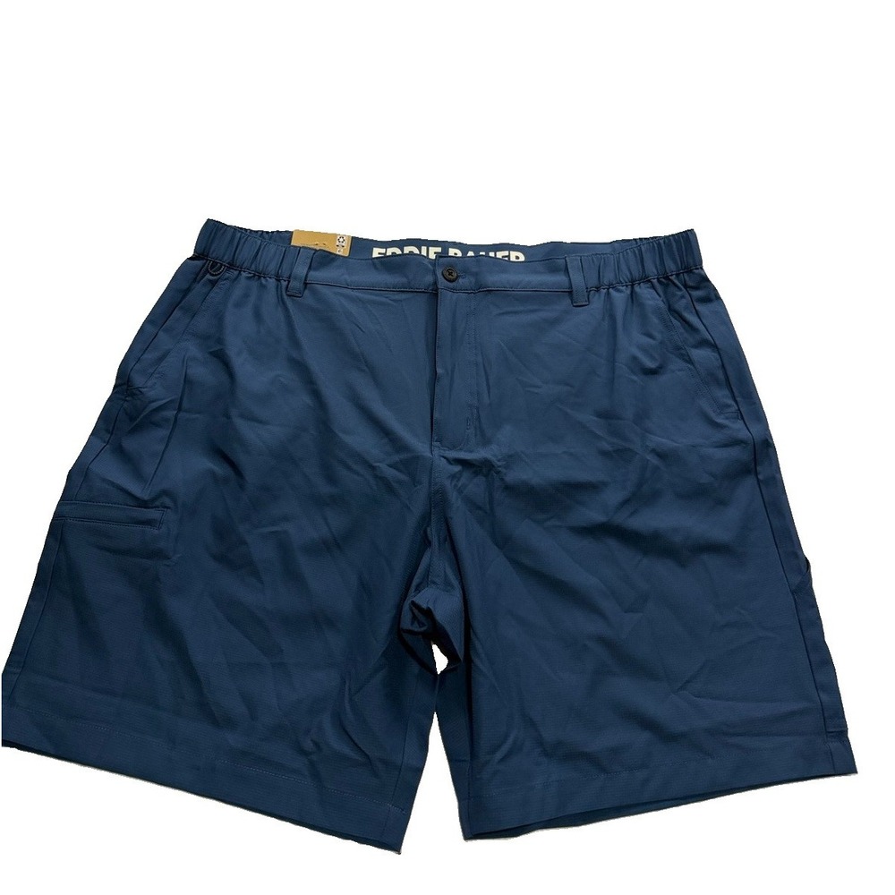 Eddie Bauer Men's XXL Blue Tech Flex Shorts Flat Front UPF 30 Golf